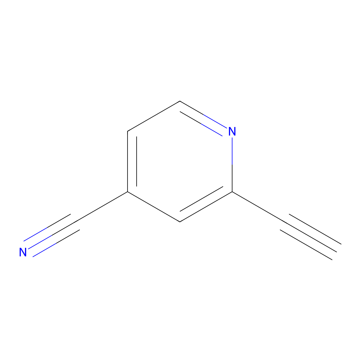 2-Ethynylisonicotinonitrile molecular structure, CAS 1211580-87-8