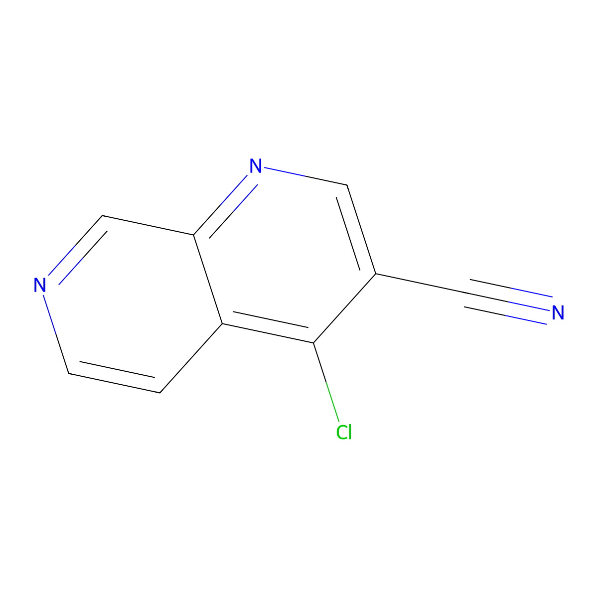 4-Chloro-1,7-naphthyridine-3-carbonitrile molecular structure, CAS 1211580-91-4