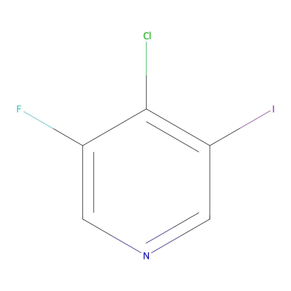 4-Chloro-3-fluoro-5-iodopyridine molecular structure, CAS 1211581-02-0
