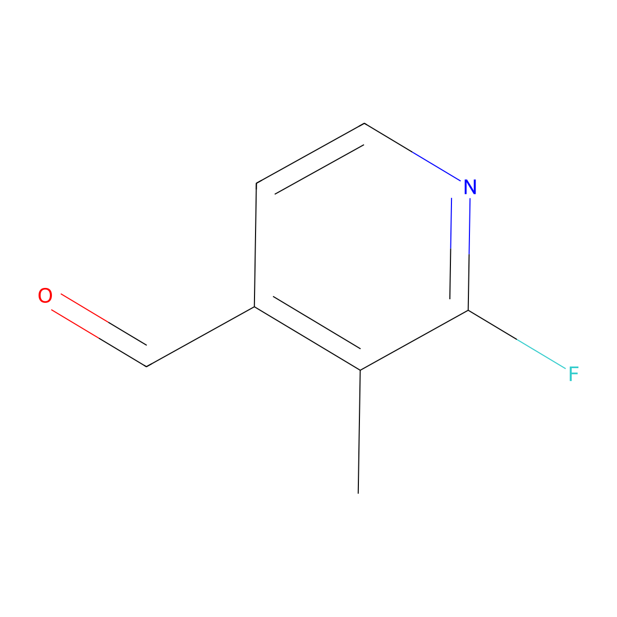 2-Fluoro-3-methylpyridine-4-carbaldehyde molecular structure, CAS 1211581-05-3