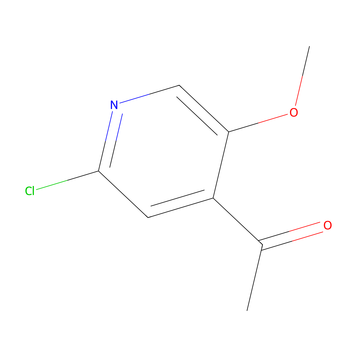 1-(2-Chloro-5-methoxypyridin-4-YL)ethanone molecular structure, CAS 1211581-10-0