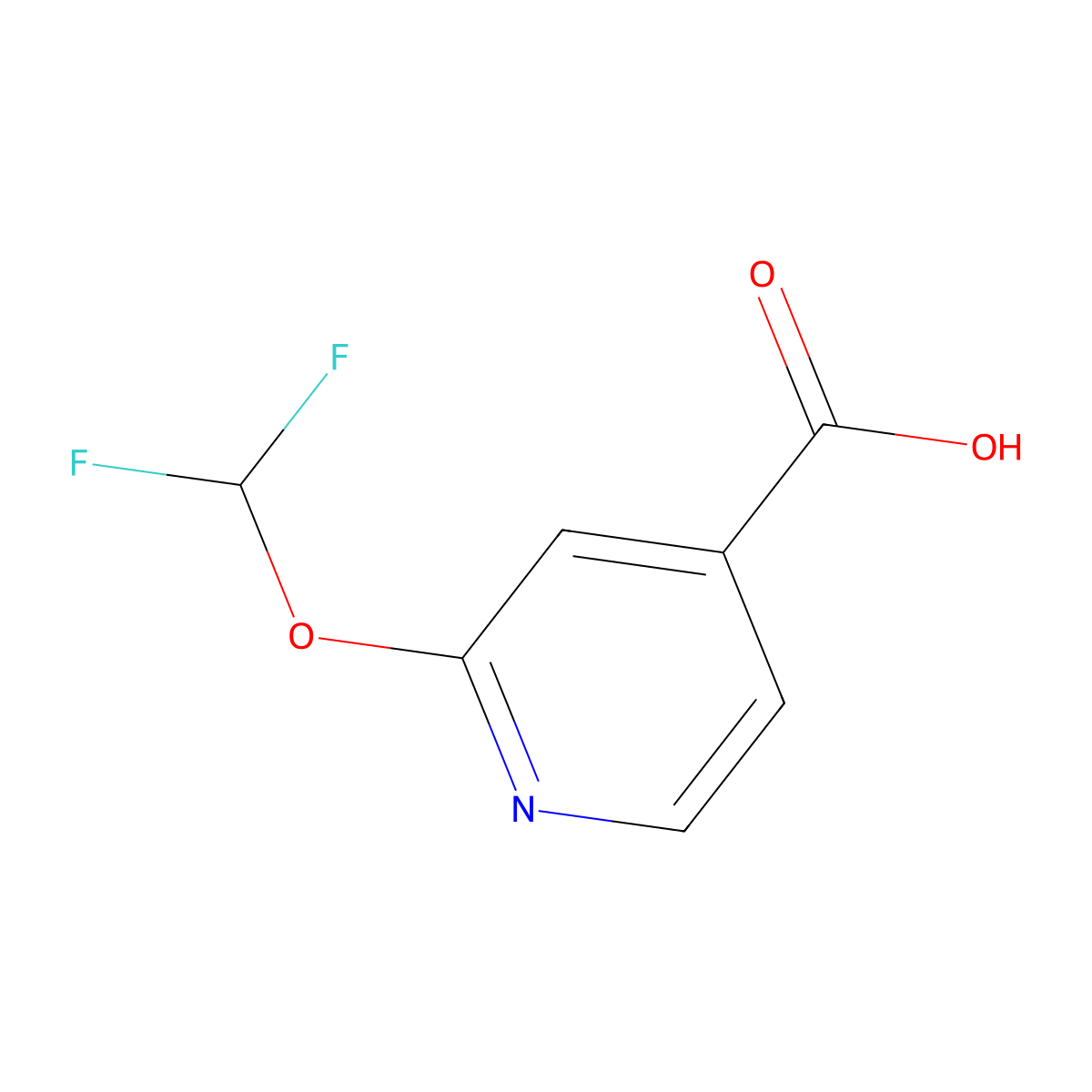 2-(Difluoromethoxy)isonicotinic acid molecular structure, CAS 1211581-51-9