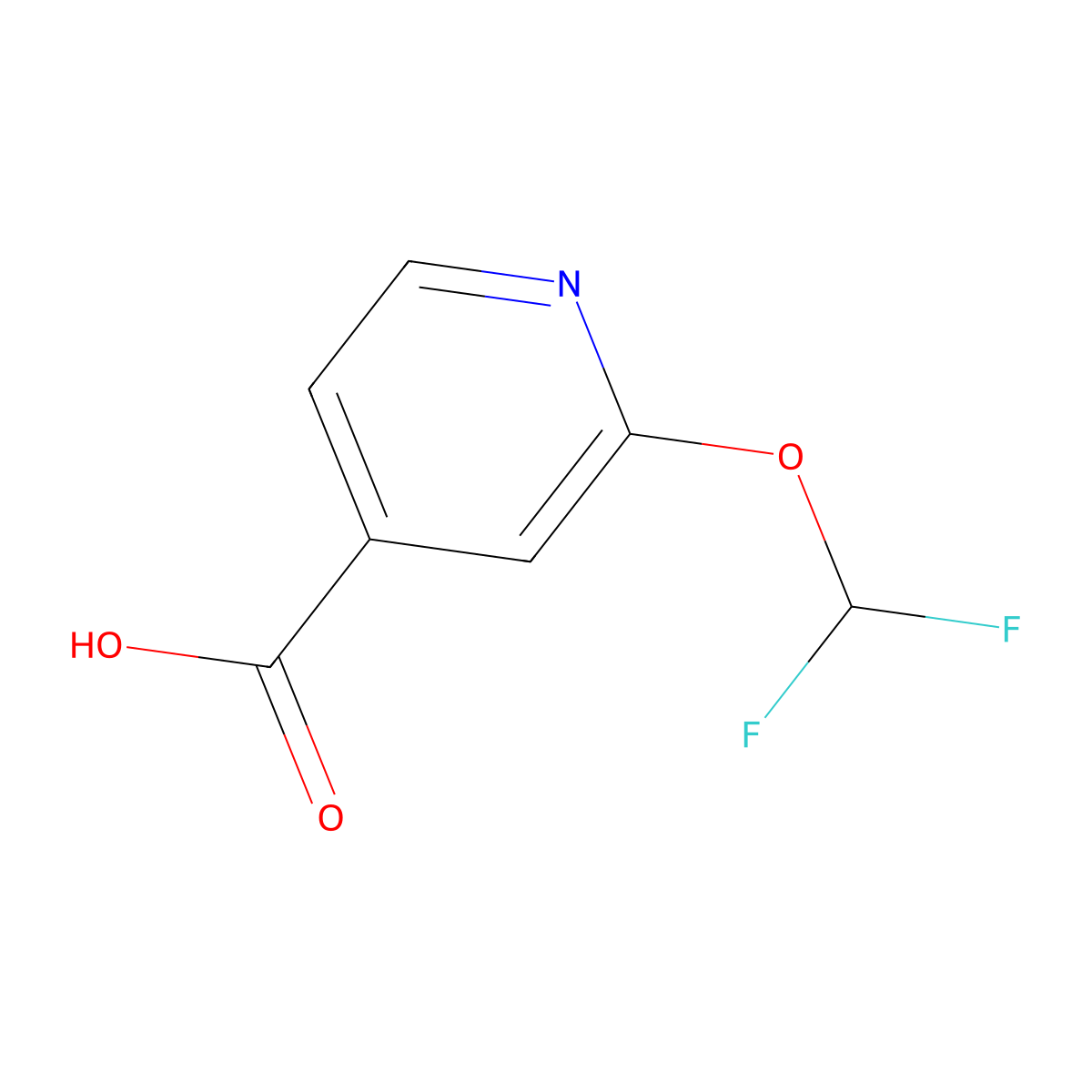2-(Difluoromethoxy)isonicotinic acid molecular structure, CAS 1211581-51-9
