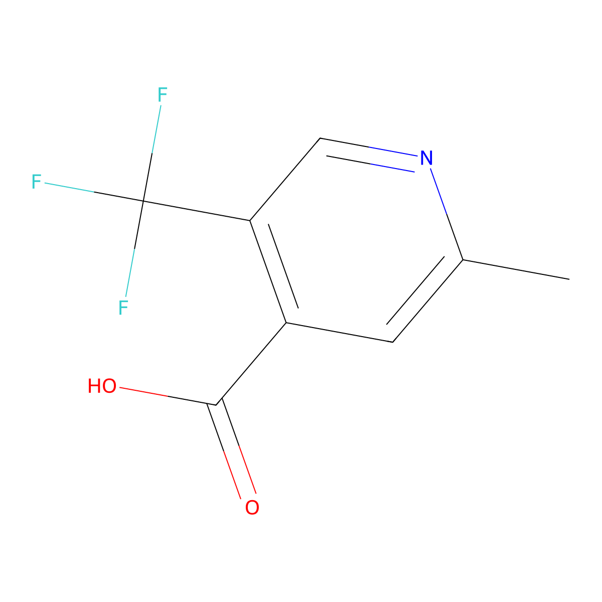 2-Methyl-5-(trifluoromethyl)isonicotinic acid molecular structure, CAS 1211581-62-2