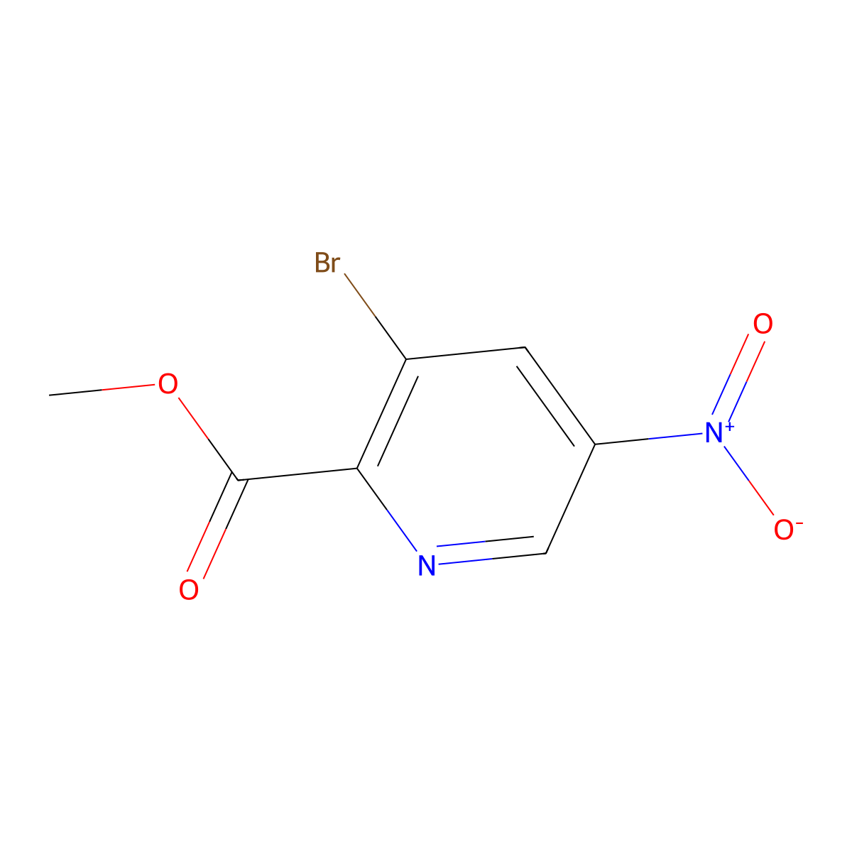 Methyl 3-bromo-5-nitropicolinate molecular structure, CAS 1211581-74-6