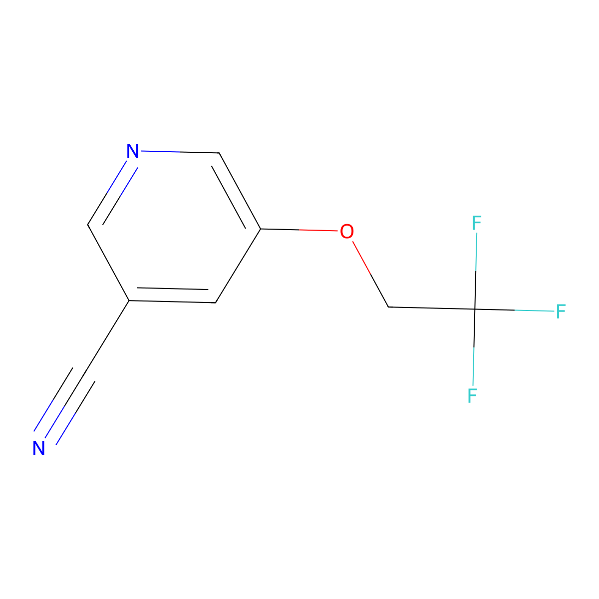 5-(2,2,2-Trifluoroethoxy)nicotinonitrile molecular structure, CAS 1211581-84-8