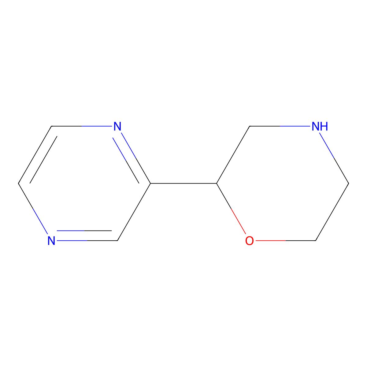 2-(Pyrazin-2-yl)morpholine molecular structure, CAS 1211581-99-5