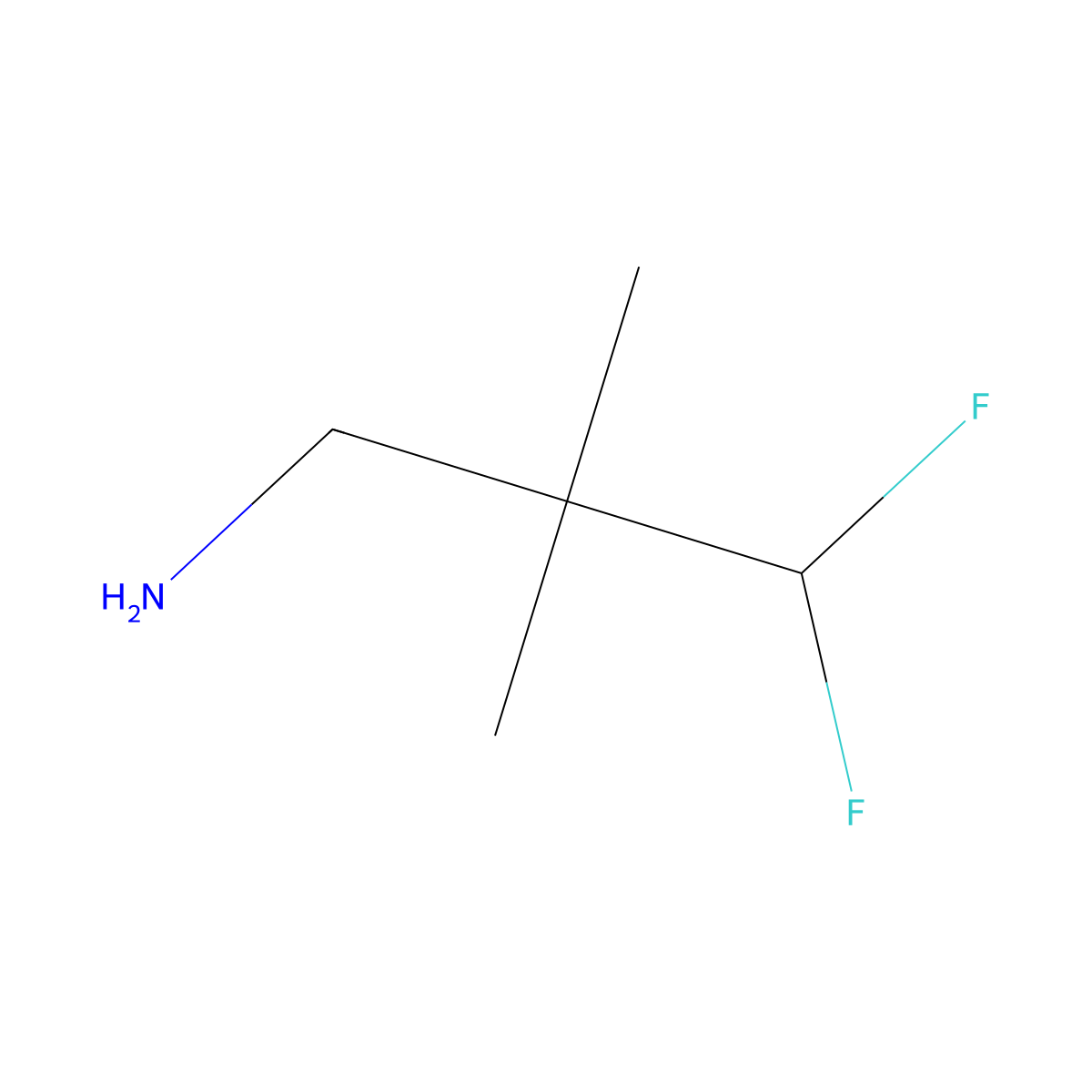 3,3-Difluoro-2,2-dimethylpropan-1-amine molecular structure, CAS 1211582-03-4