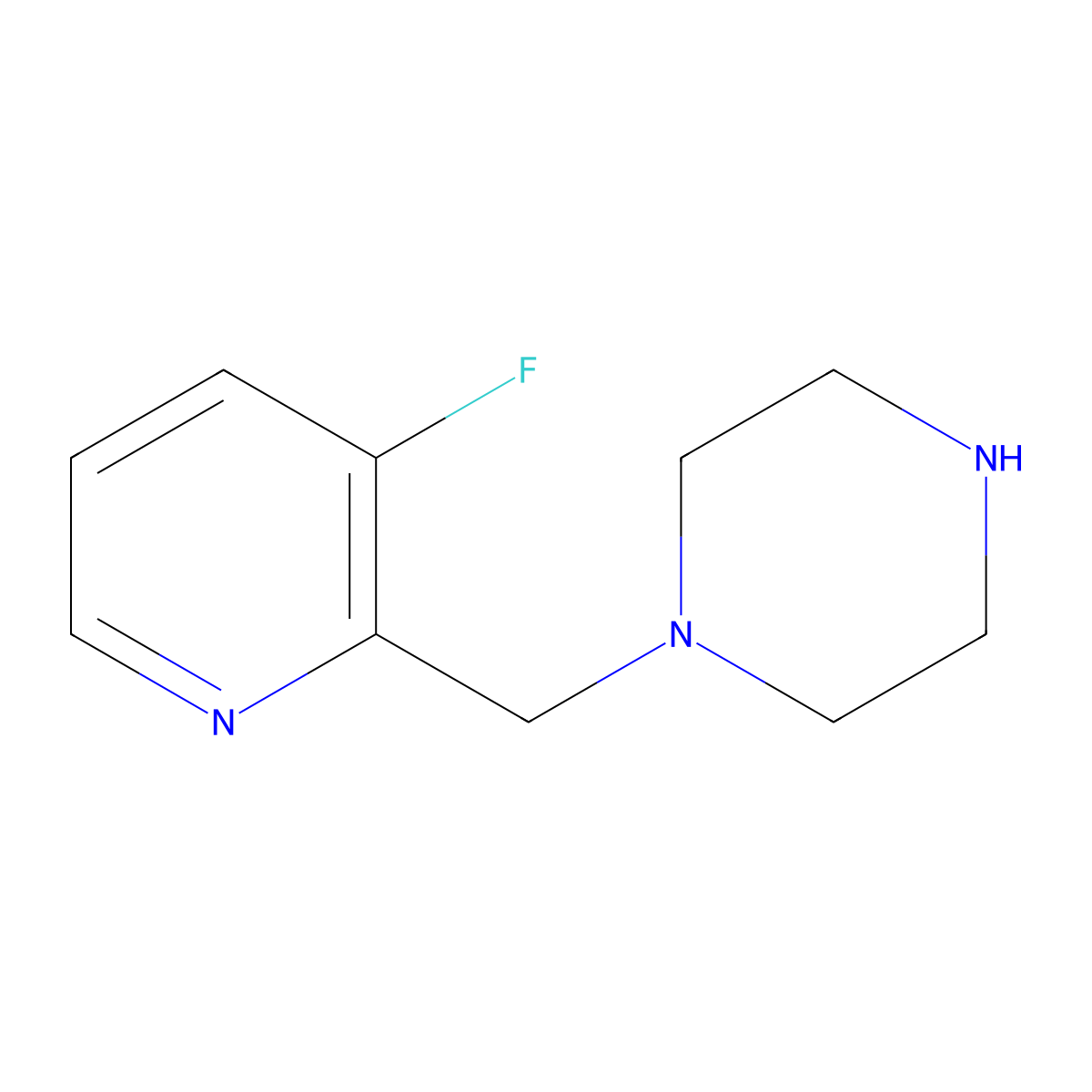 1-[(3-Fluoropyridin-2-yl)methyl]piperazine molecular structure, CAS 1211582-05-6