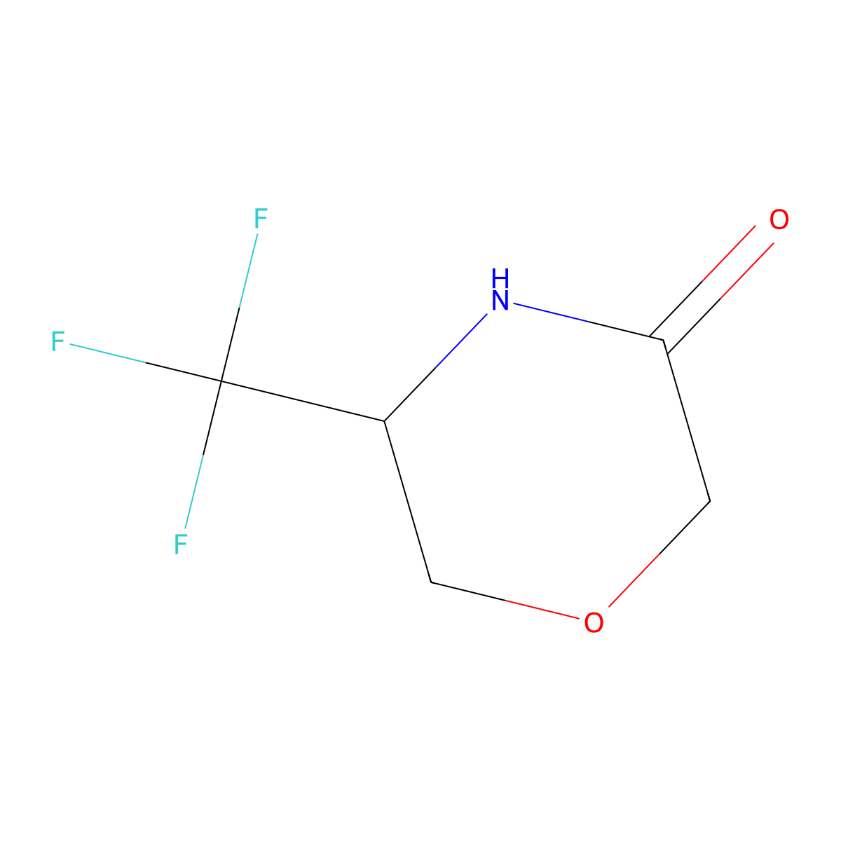 5-(Trifluoromethyl)morpholin-3-one molecular structure, CAS 1211582-12-5