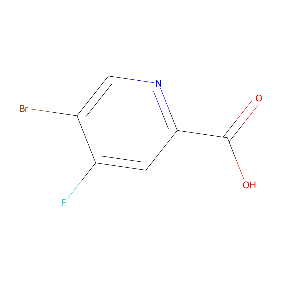5-Bromo-4-fluoropicolinic acid molecular structure, CAS 1211582-26-1