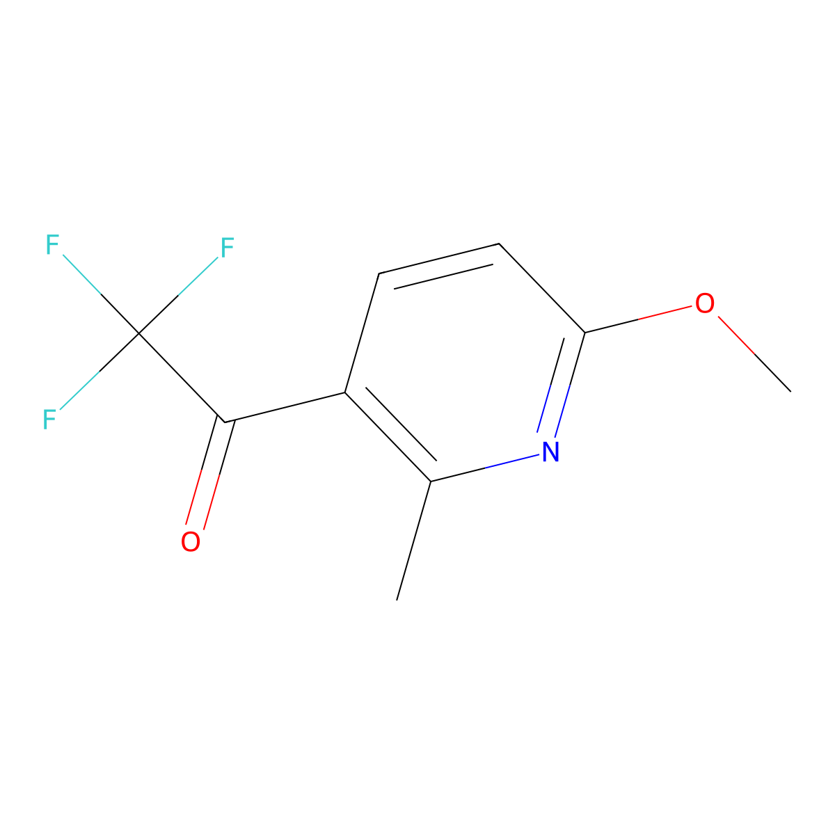 2,2,2-Trifluoro-1-(6-methoxy-2-methyl-3-pyridinyl)ethanone molecular structure, CAS 1211582-28-3