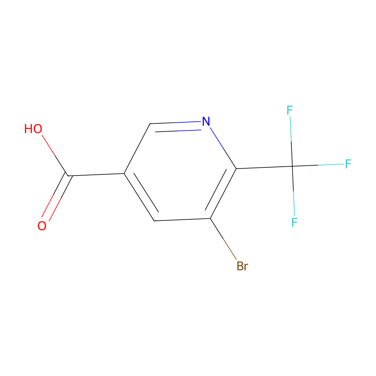 5-Bromo-6-(trifluoromethyl)nicotinic acid molecular structure, CAS 1211582-35-2