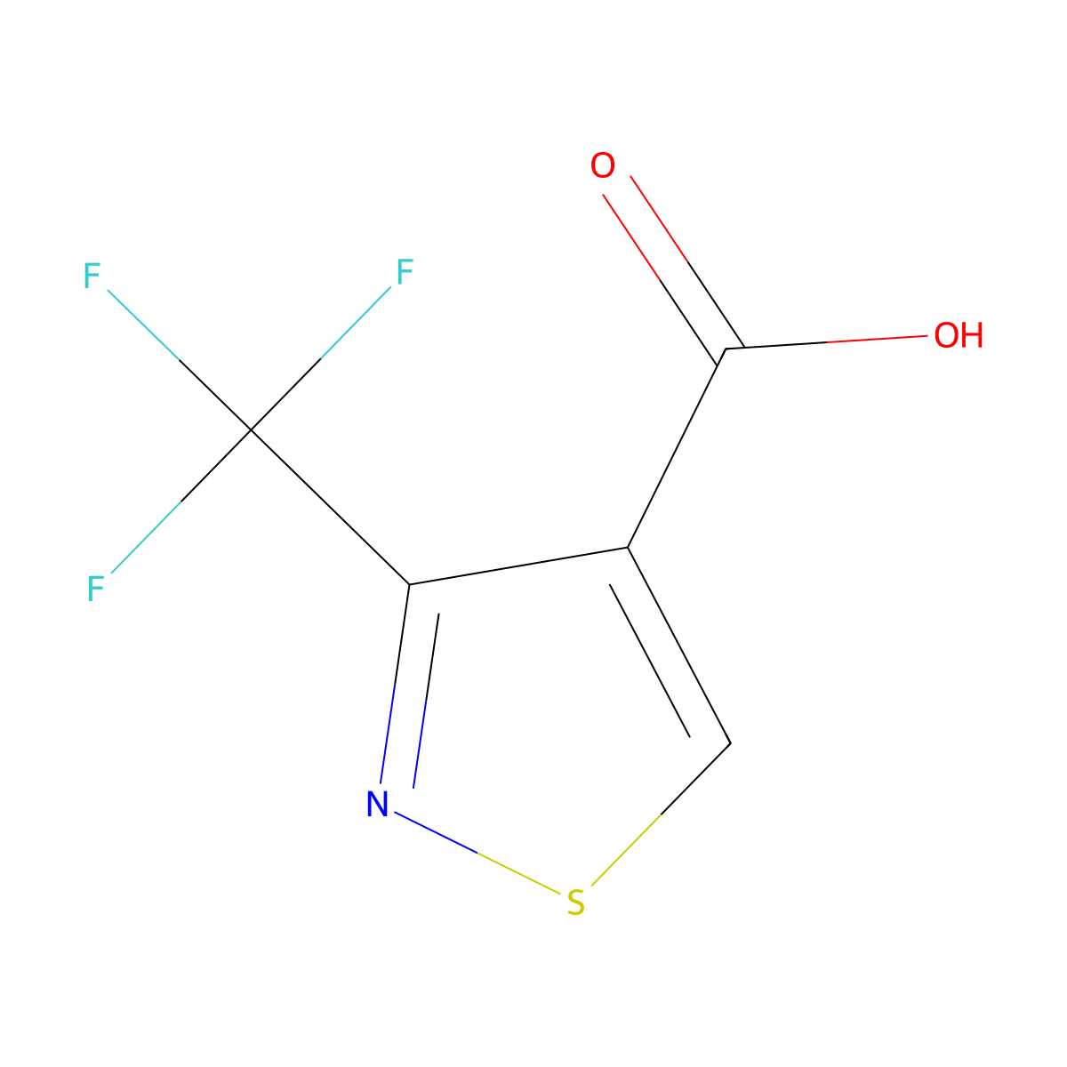 3-(Trifluoromethyl)-1,2-thiazole-4-carboxylic acid molecular structure, CAS 1211582-39-6