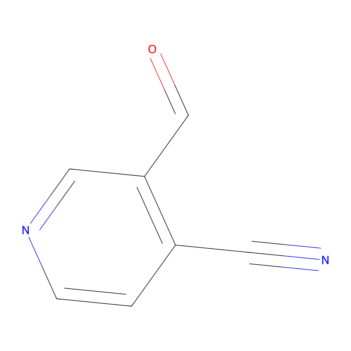 3-Formylisonicotinonitrile molecular structure, CAS 1211582-43-2
