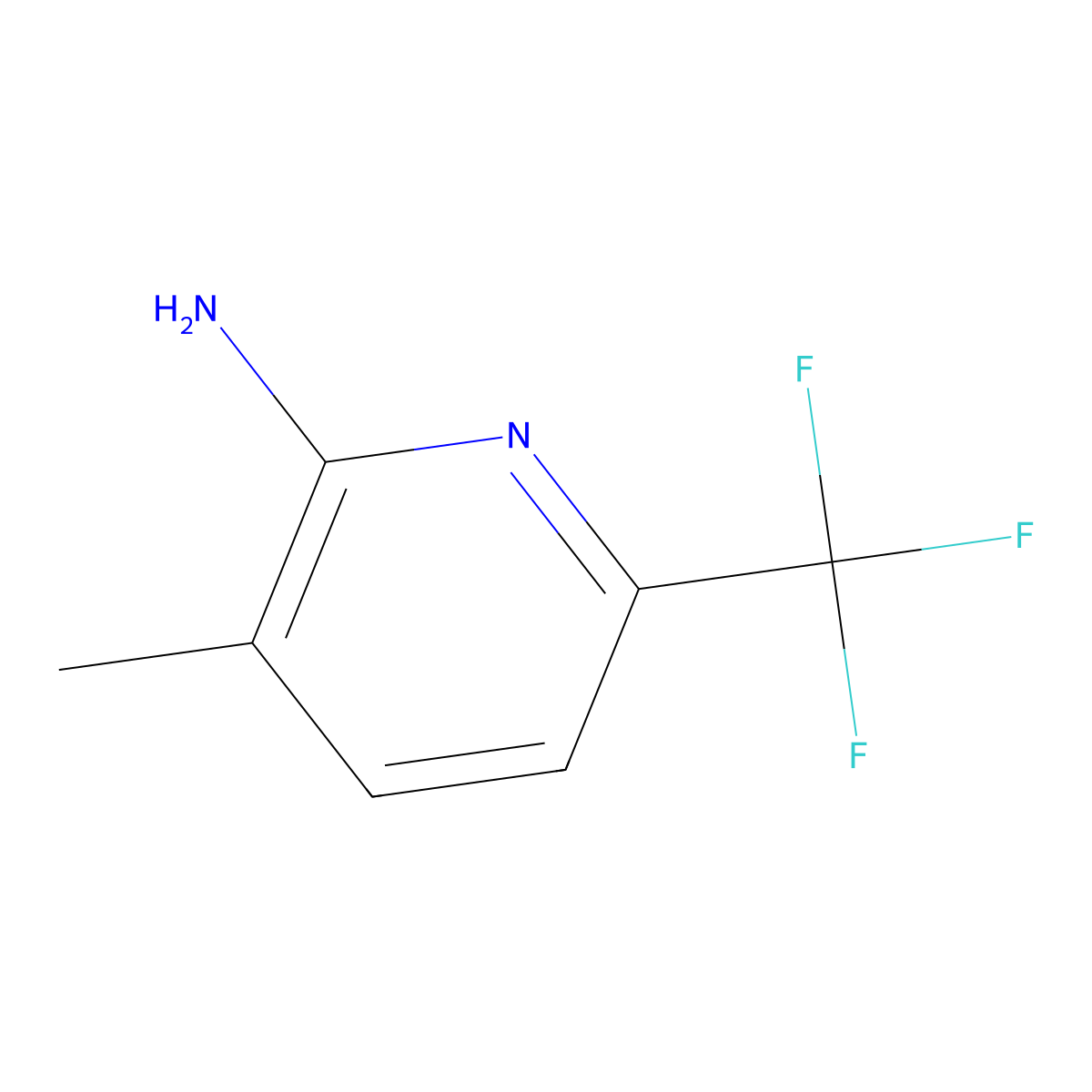 3-Methyl-6-(trifluoromethyl)pyridin-2-amine molecular structure, CAS 1211582-57-8