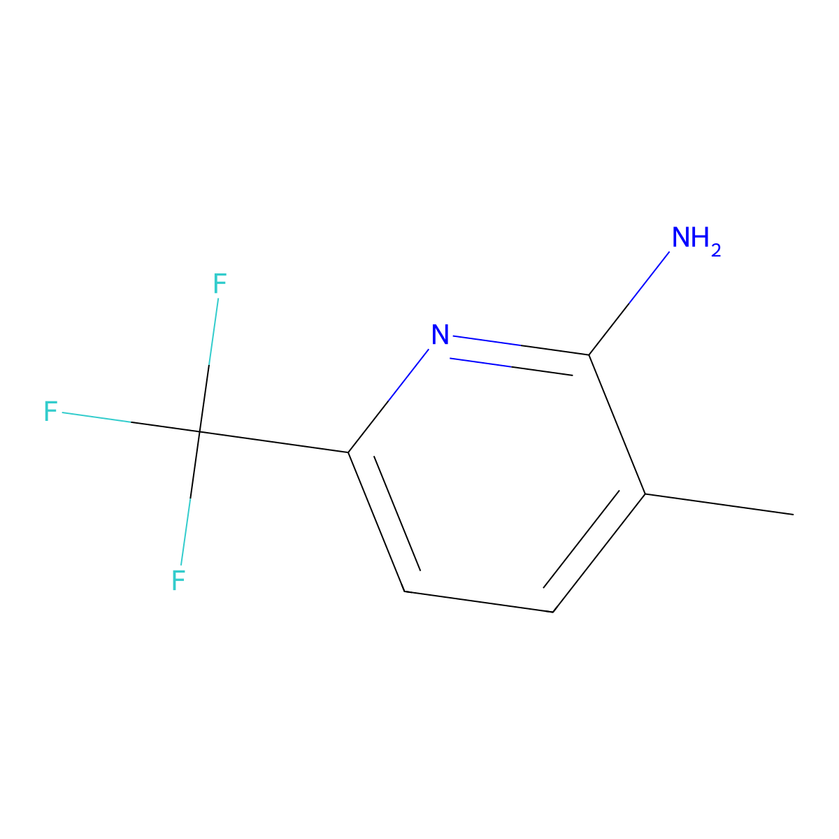 3-Methyl-6-(trifluoromethyl)pyridin-2-amine molecular structure, CAS 1211582-57-8