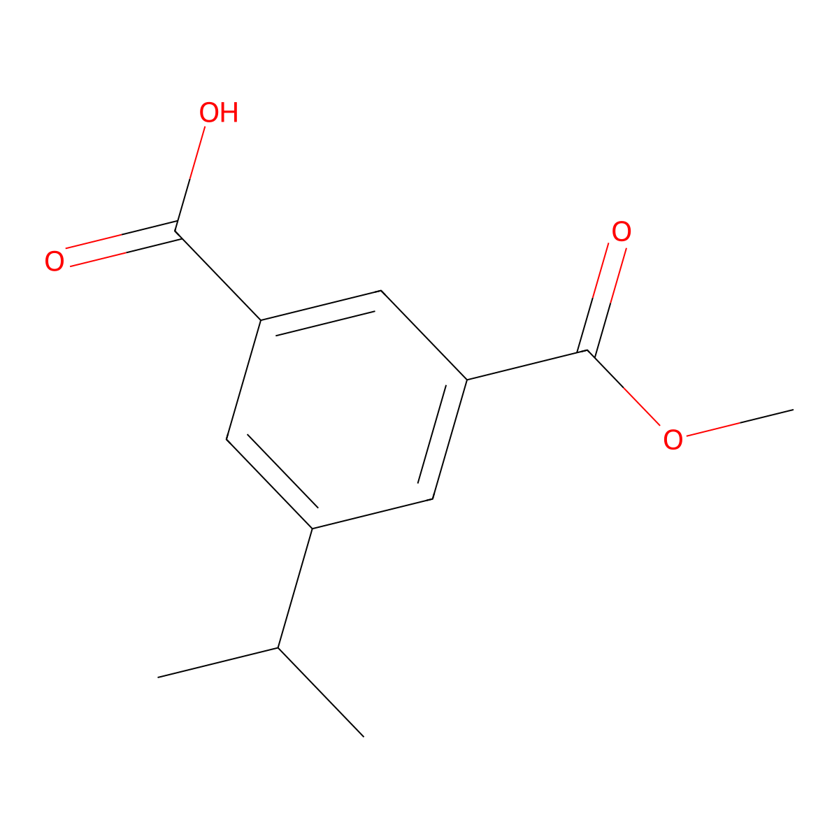 3-(Methoxycarbonyl)-5-(propan-2-yl)benzoicacid molecular structure, CAS 1211582-68-1