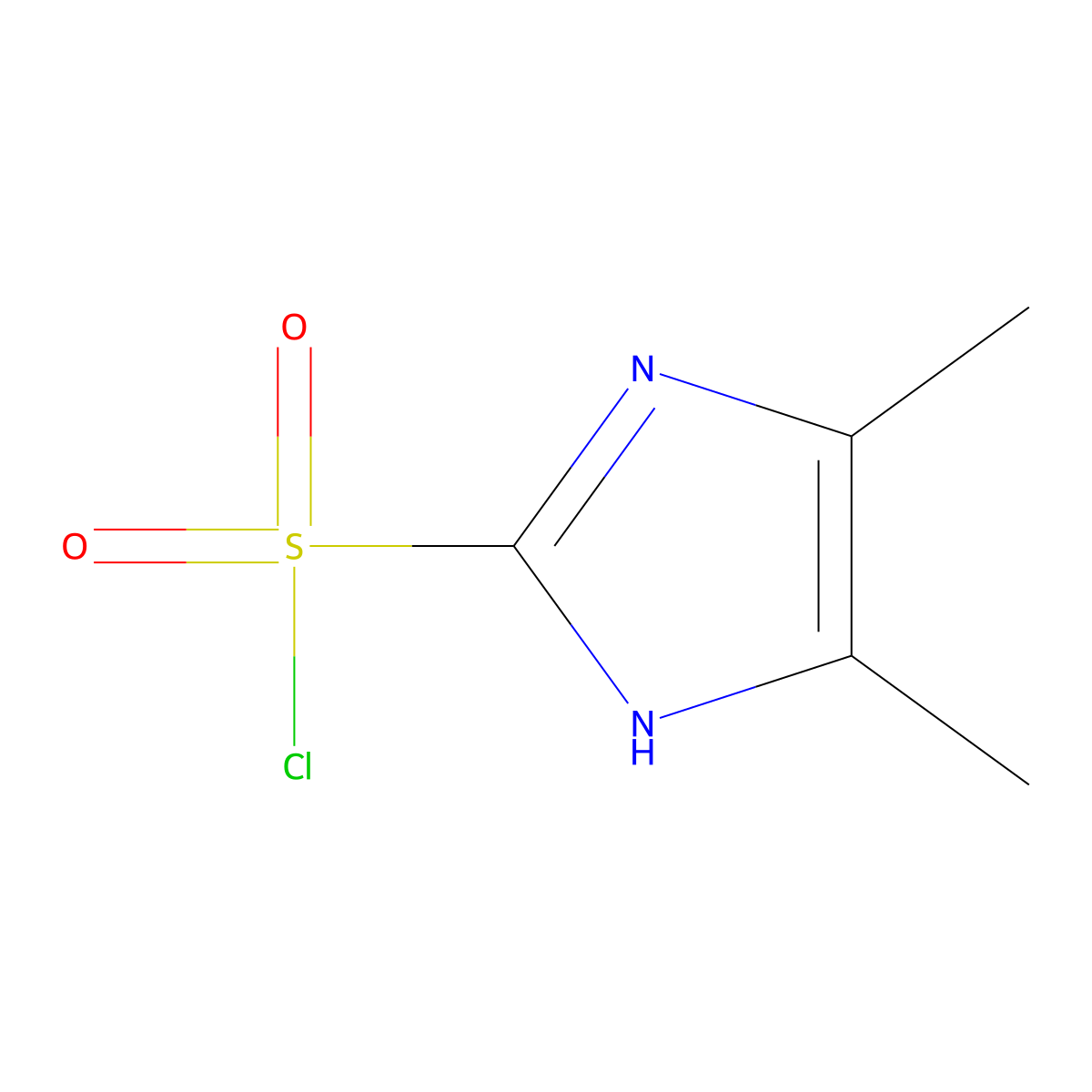 4,5-dimethyl-1H-imidazole-2-sulfonyl chloride molecular structure, CAS 1211582-81-8