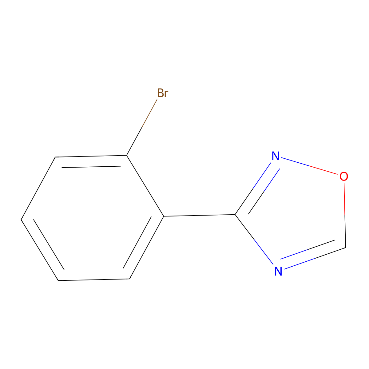 3-(2-Bromophenyl)-1,2,4-oxadiazole molecular structure, CAS 1211582-89-6