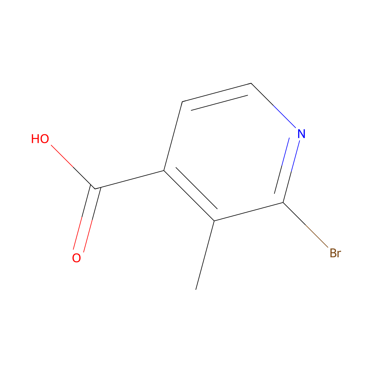 2-Bromo-3-methylisonicotinic acid molecular structure, CAS 1211583-05-9