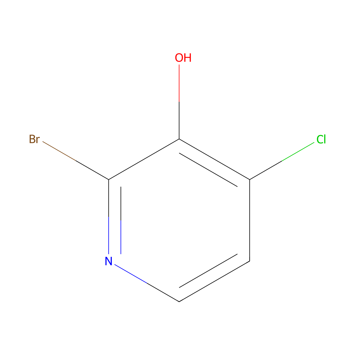 2-Bromo-4-chloropyridin-3-ol molecular structure, CAS 1211583-11-7