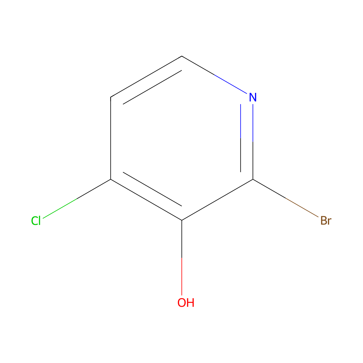 2-Bromo-4-chloropyridin-3-ol molecular structure, CAS 1211583-11-7