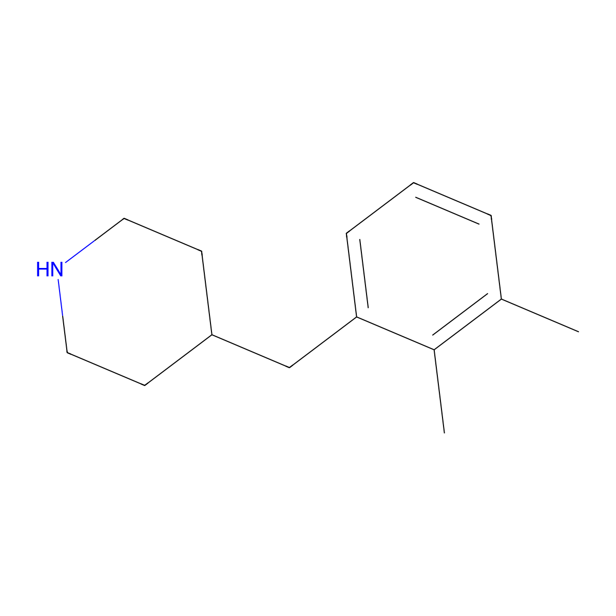 4-[(2,3-Dimethylphenyl)methyl]piperidine molecular structure, CAS 1211583-12-8
