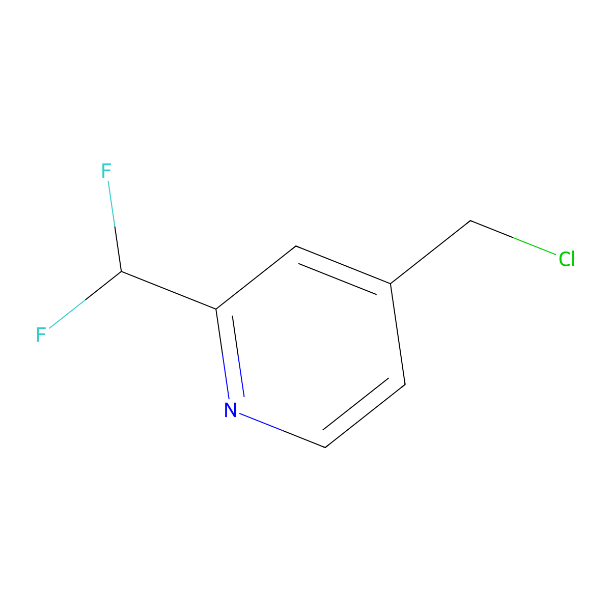 4-(Chloromethyl)-2-(difluoromethyl)pyridine molecular structure, CAS 1211583-29-7