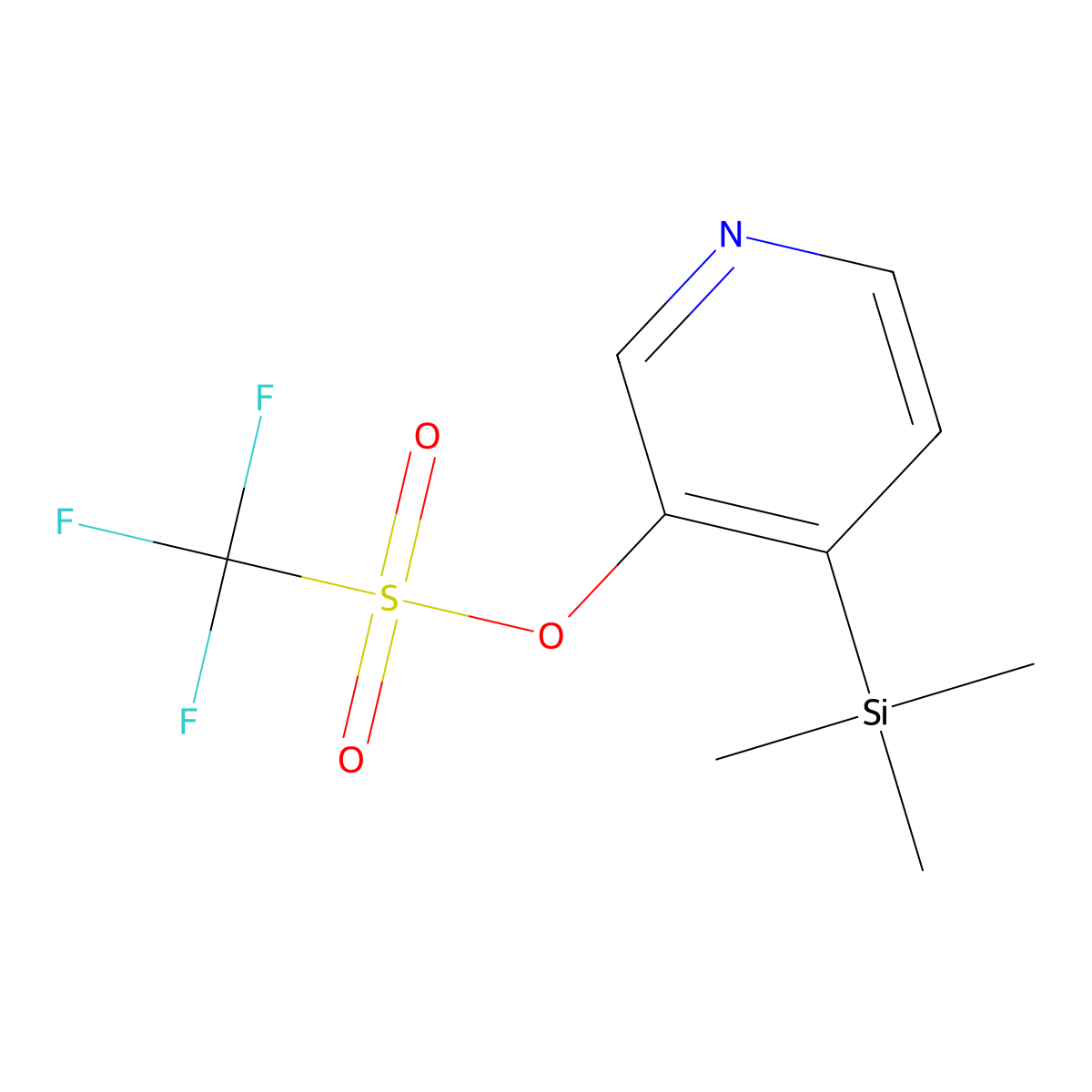4-(Trimethylsilyl)pyridin-3-yl trifluoromethanesulfonate molecular structure, CAS 1211583-40-2