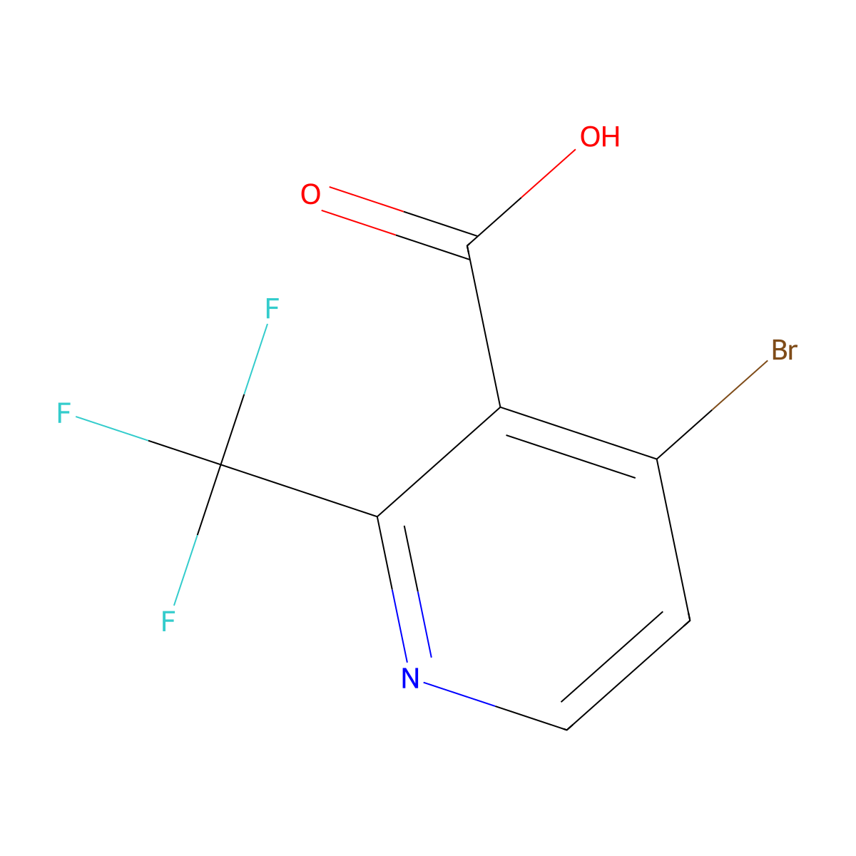4-Bromo-2-(trifluoromethyl)nicotinic acid molecular structure, CAS 1211583-51-5