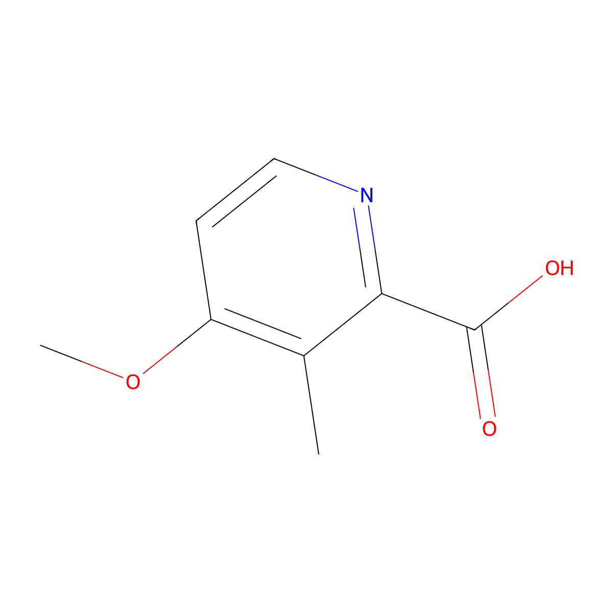 4-Methoxy-3-methyl-2-pyridinecarboxylic acid molecular structure, CAS 1211583-53-7