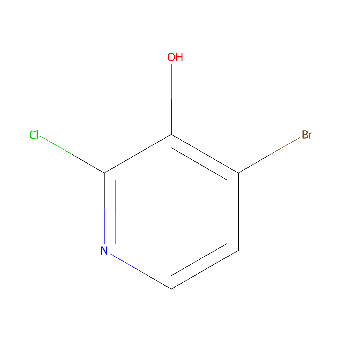 4-Bromo-2-chloropyridin-3-OL molecular structure, CAS 1211583-55-9