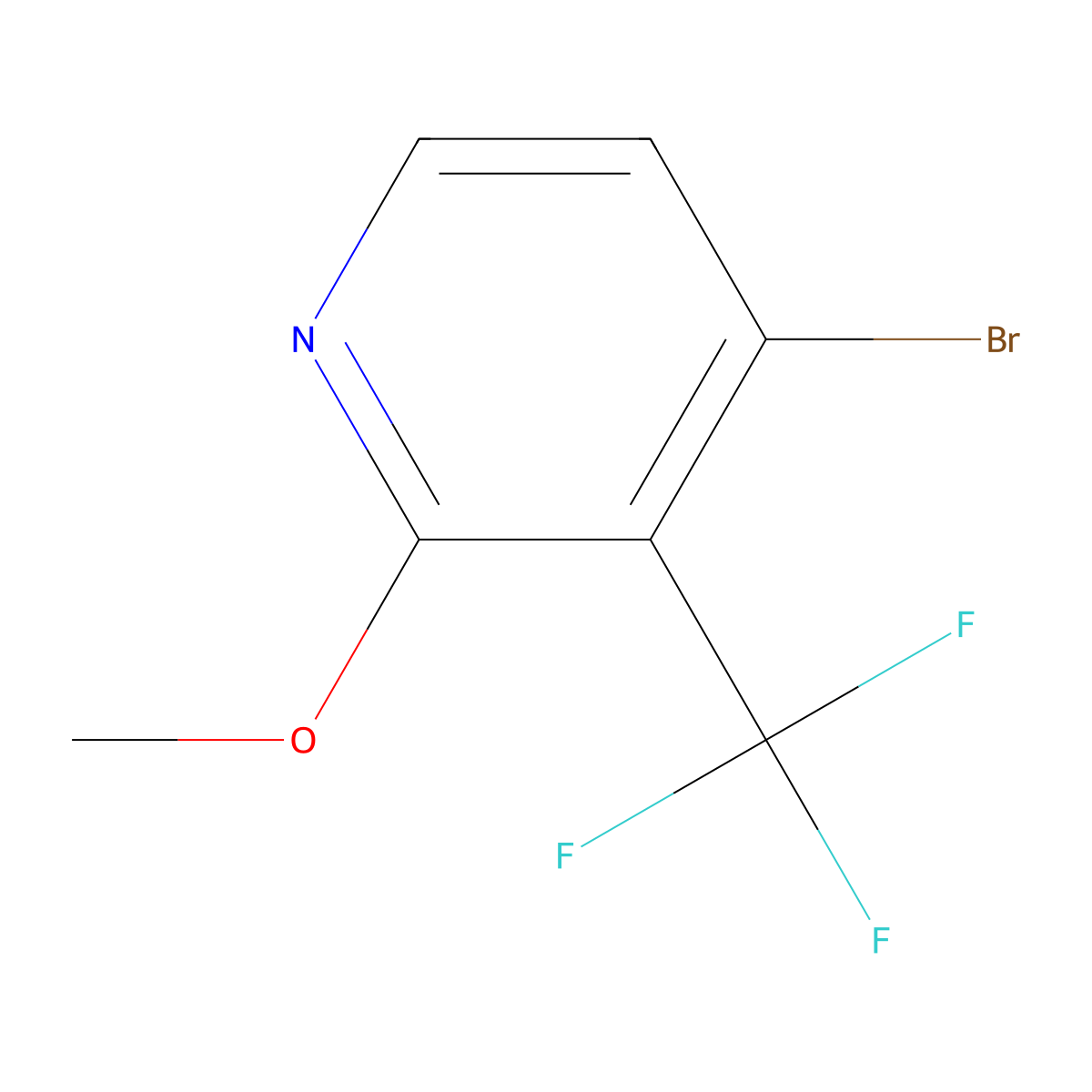 4-Bromo-2-methoxy-3-(trifluoromethyl)pyridine molecular structure, CAS 1211583-64-0