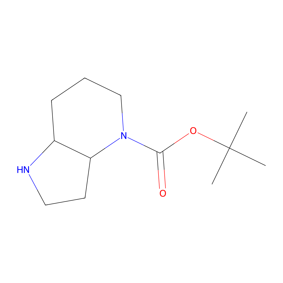tert-butyl octahydro-1H-pyrrolo[3,2-b]pyridine-4-carboxylate molecular structure, CAS 1211583-65-1