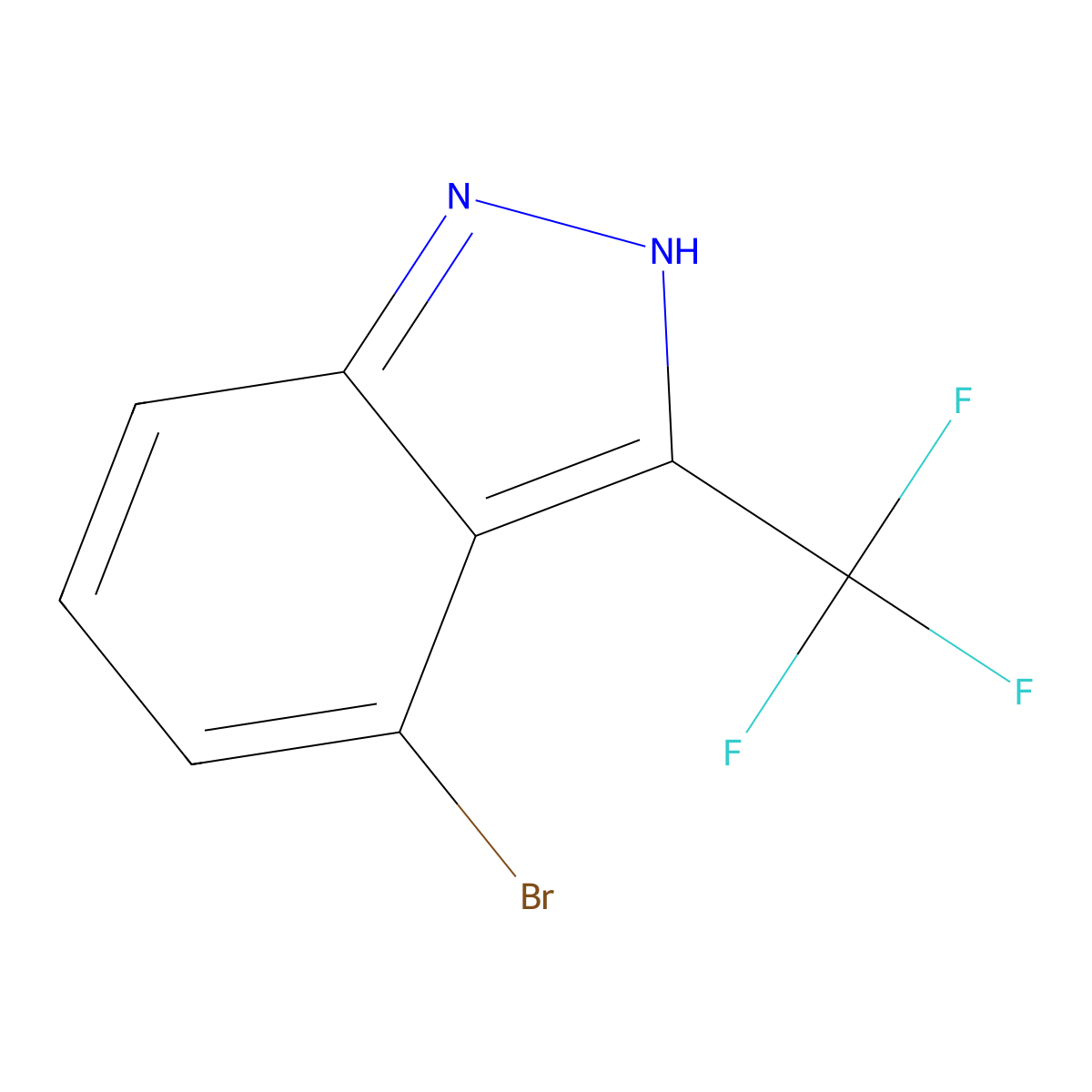 4-Bromo-3-(trifluoromethyl)-1H-indazole molecular structure, CAS 1211583-69-5