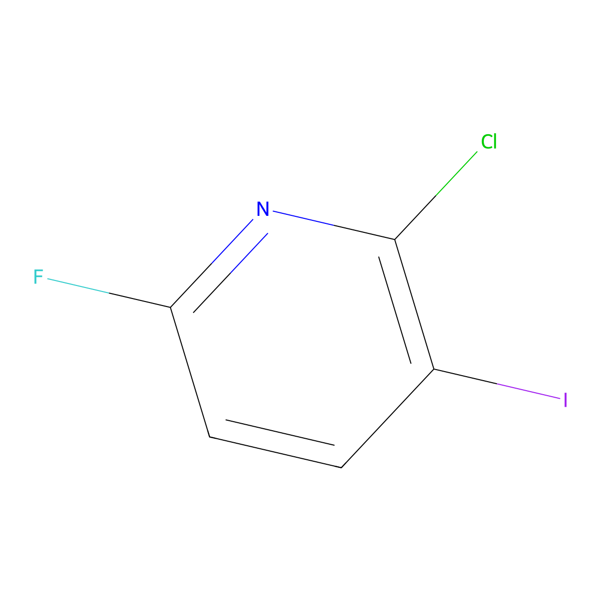 2-Chloro-6-fluoro-3-iodopyridine molecular structure, CAS 1211583-73-1