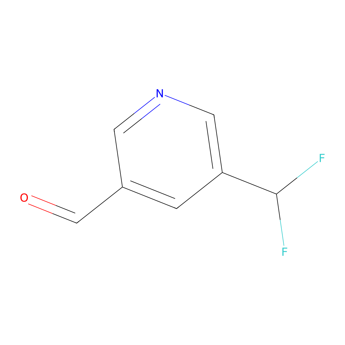 5-(Difluoromethyl)pyridine-3-carbaldehyde molecular structure, CAS 1211583-76-4