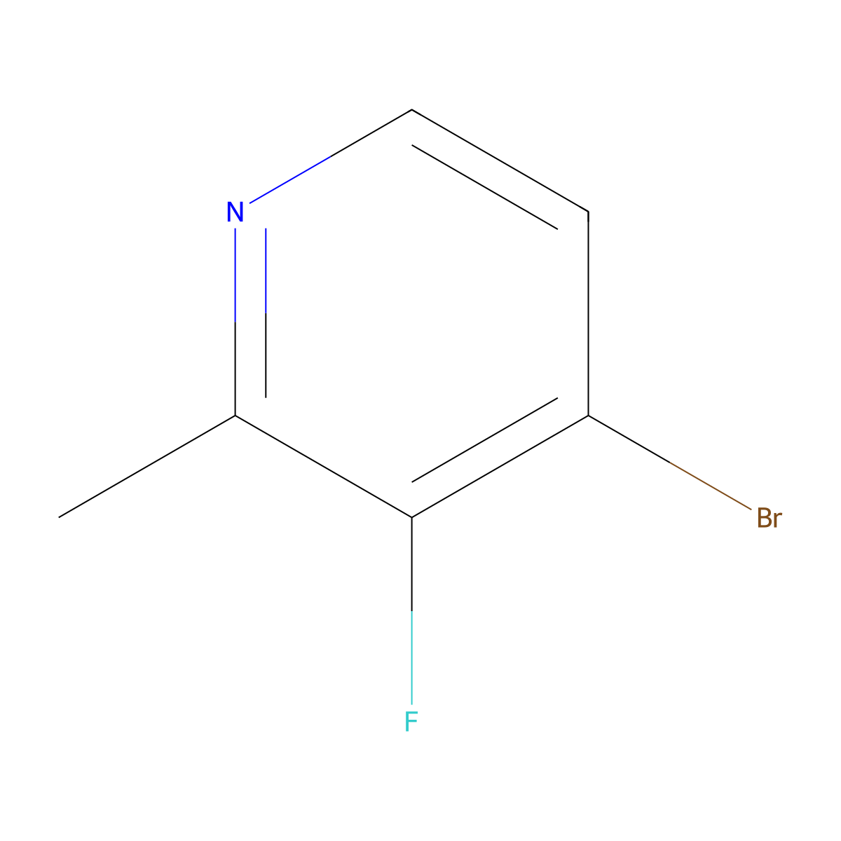 4-Bromo-3-fluoro-2-methylpyridine molecular structure, CAS 1211583-78-6