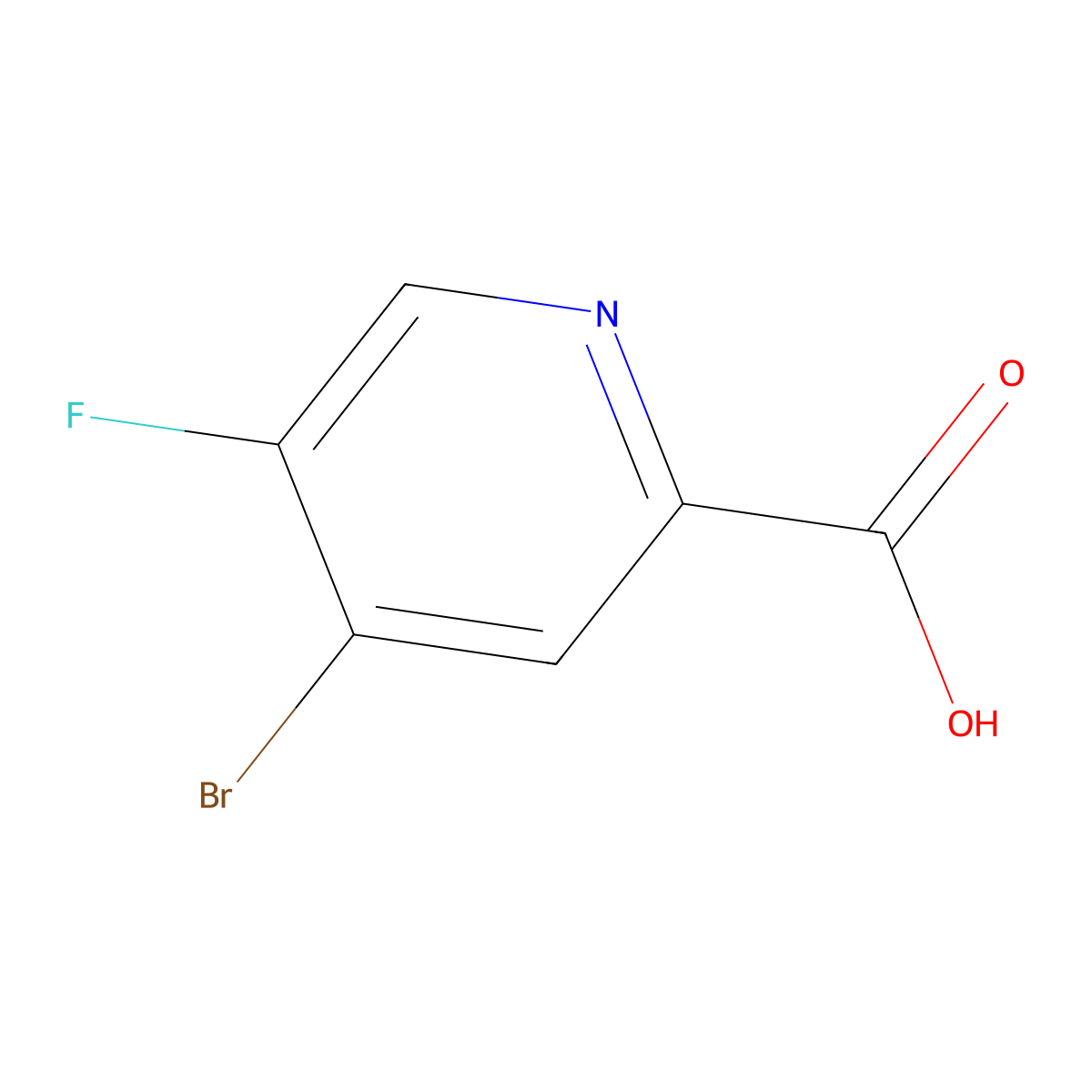 4-Bromo-5-fluoropicolinic acid molecular structure, CAS 1211583-84-4
