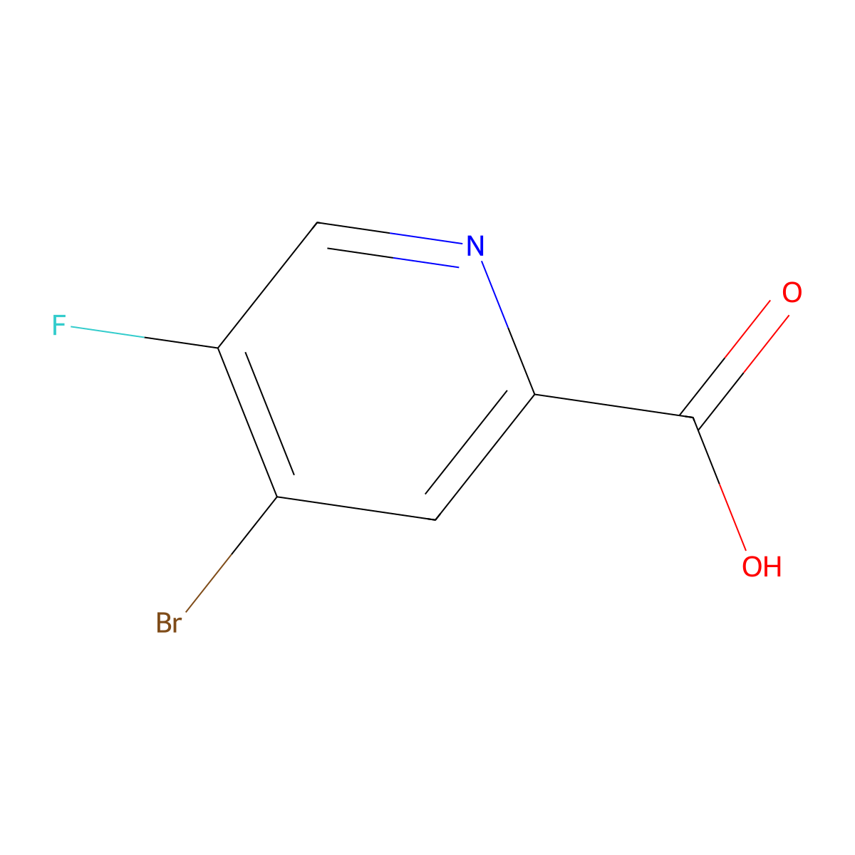 4-Bromo-5-fluoropicolinic acid molecular structure, CAS 1211583-84-4