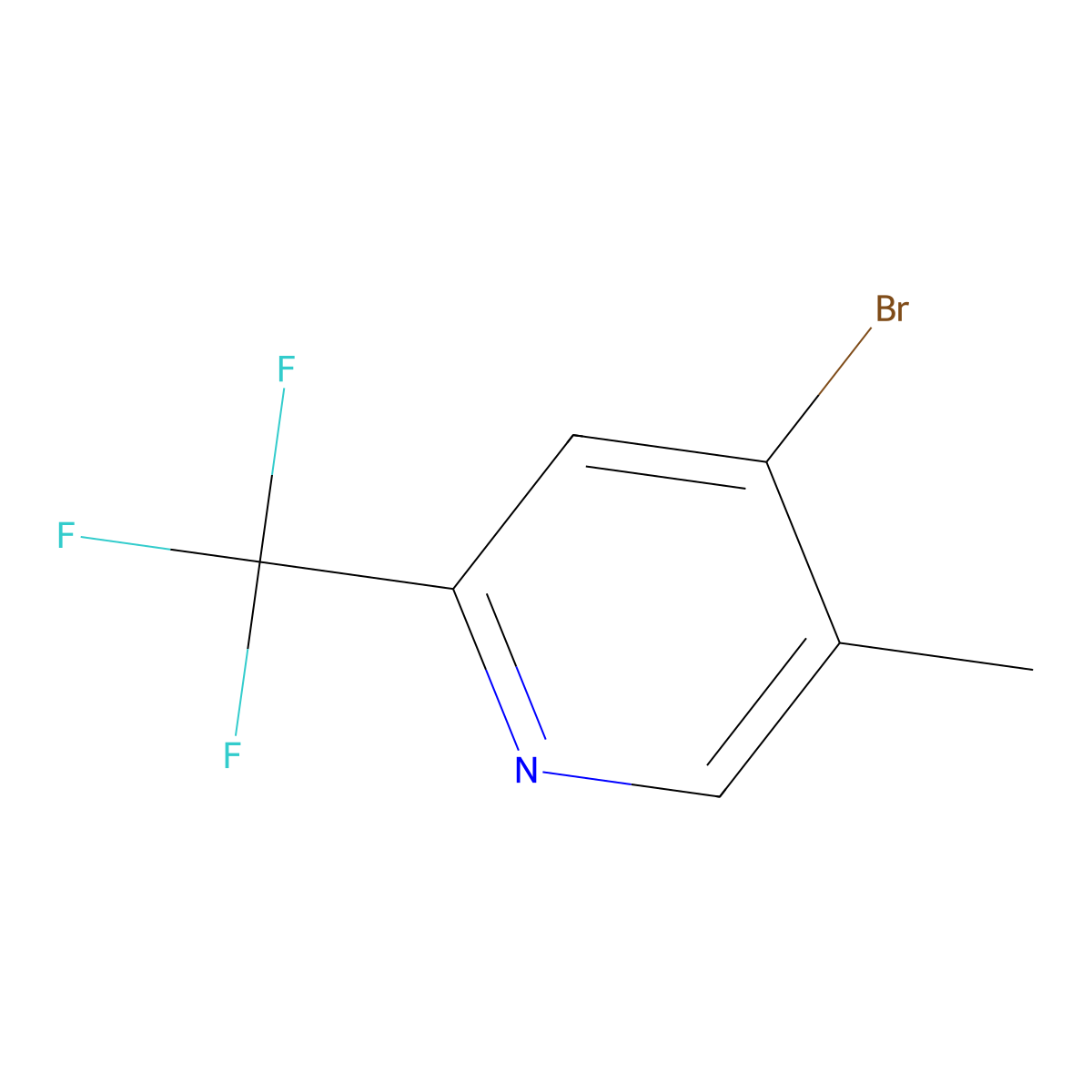 4-Bromo-5-methyl-2-(trifluoromethyl)pyridine molecular structure, CAS 1211583-89-9