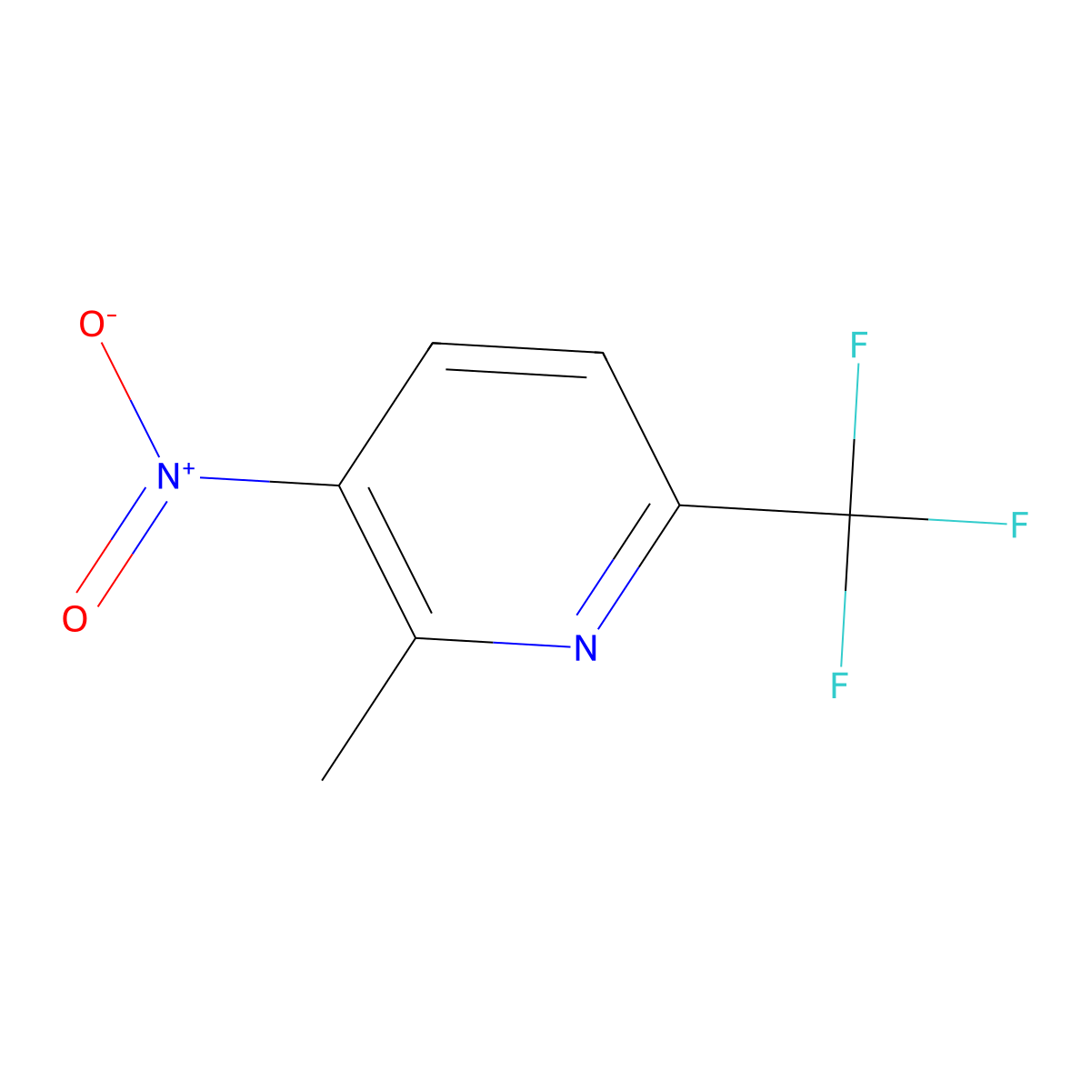2-Methyl-3-nitro-6-(trifluoromethyl)pyridine molecular structure, CAS 1211583-95-7