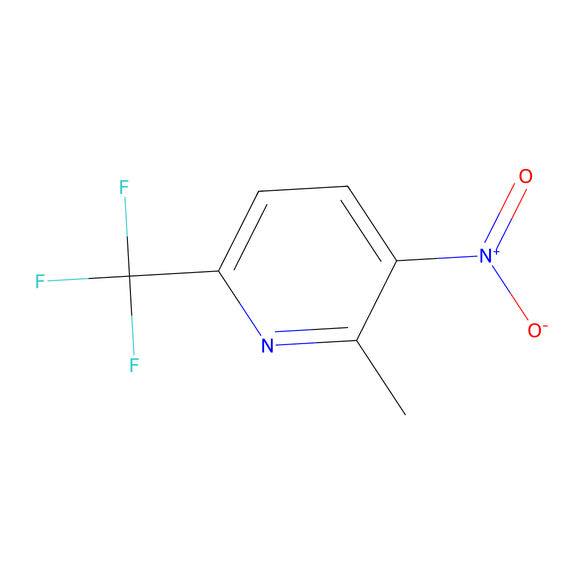 2-Methyl-3-nitro-6-(trifluoromethyl)pyridine molecular structure, CAS 1211583-95-7