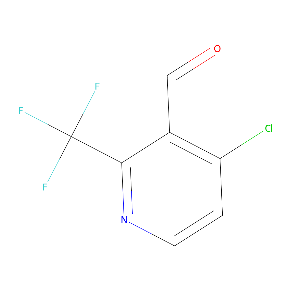4-Chloro-2-(trifluoromethyl)nicotinaldehyde molecular structure, CAS 1211583-98-0