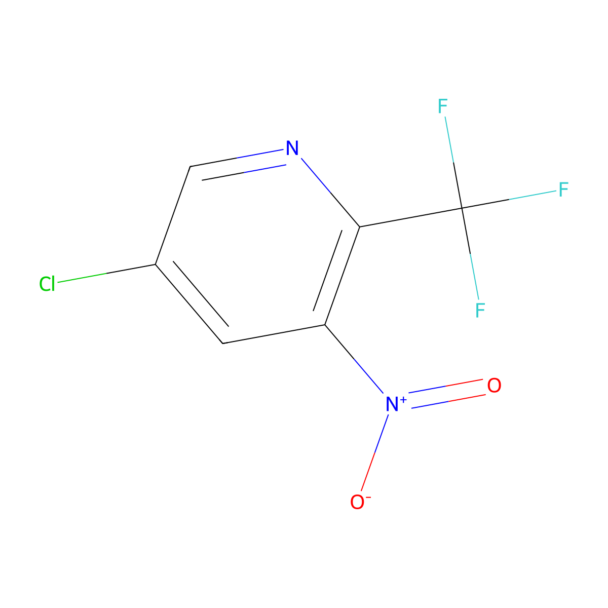 5-Chloro-3-nitro-2-(trifluoromethyl)pyridine molecular structure, CAS 1211584-00-7