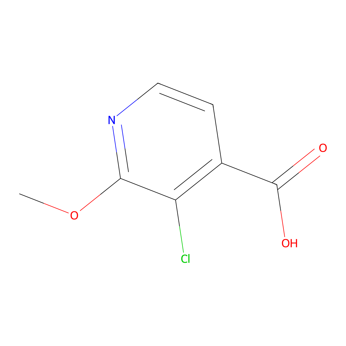 3-Chloro-2-methoxyisonicotinic acid molecular structure, CAS 1211584-06-3