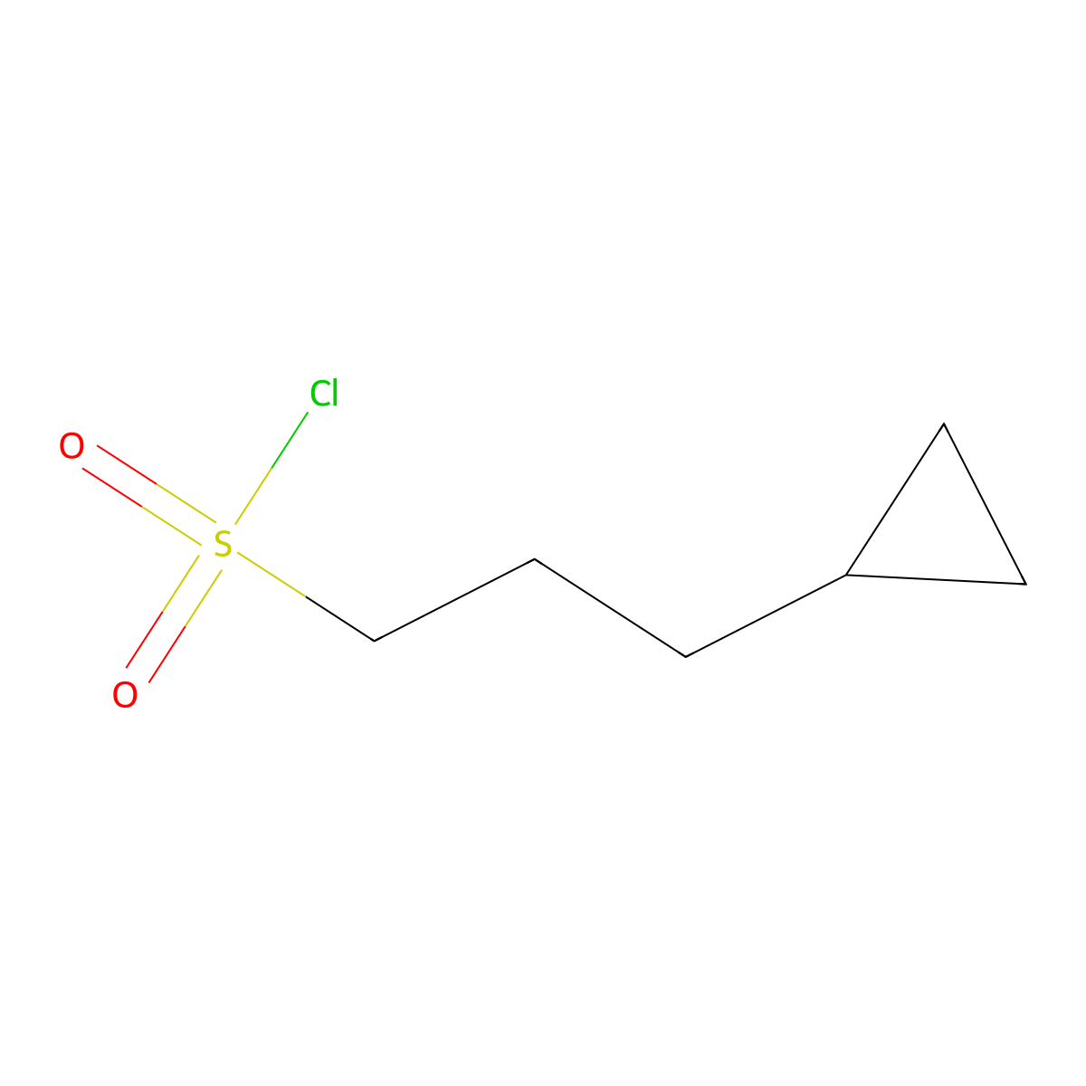 3-Cyclopropylpropane-1-sulfonyl chloride molecular structure, CAS 1211584-08-5