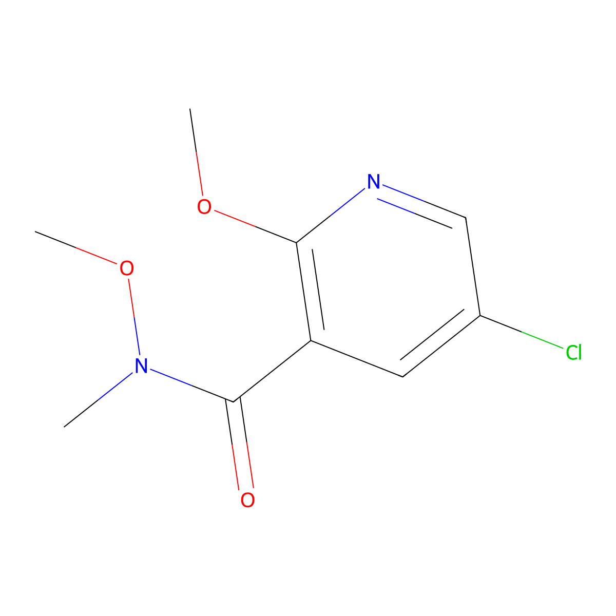 5-chloro-N,2-dimethoxy-N-methylnicotinamide molecular structure, CAS 1211584-13-2
