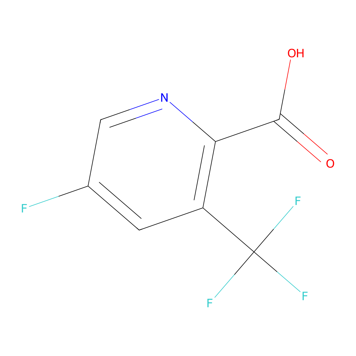 5-Fluoro-3-(trifluoromethyl)picolinic acid molecular structure, CAS 1211584-31-4